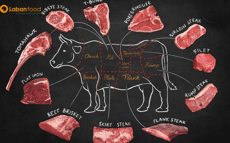 Thịt bò phần nào ngon nhất? Hình ảnh các phần thịt của con bò