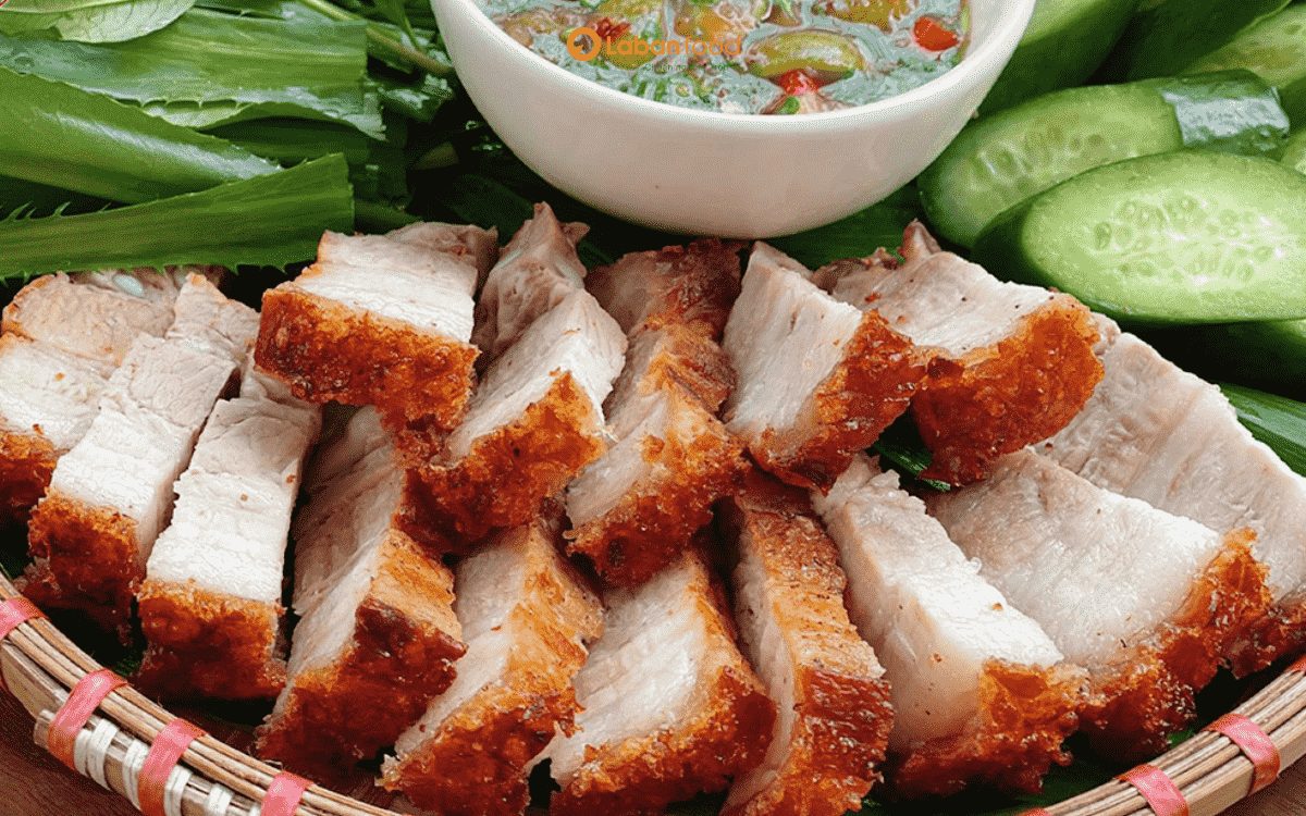 thịt ba chỉ heo chiên giòn