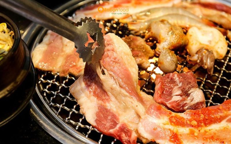 ba chỉ bò mỹ nướng BBQ