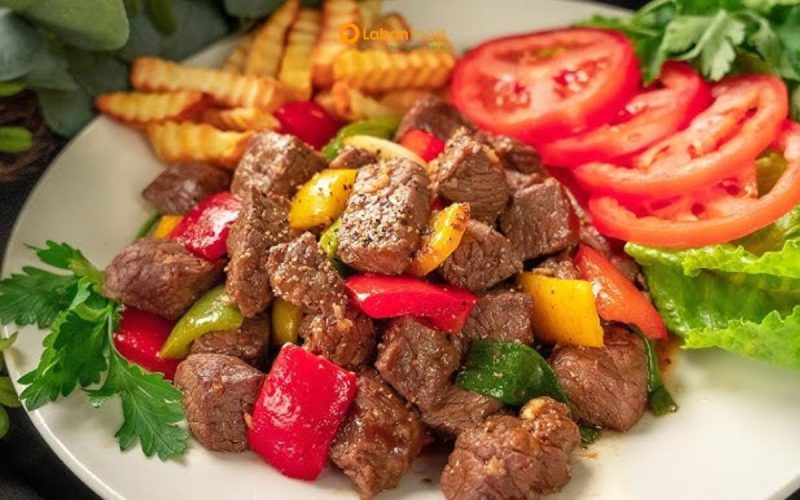 thịt bò lúc lắc khoai tây chiên