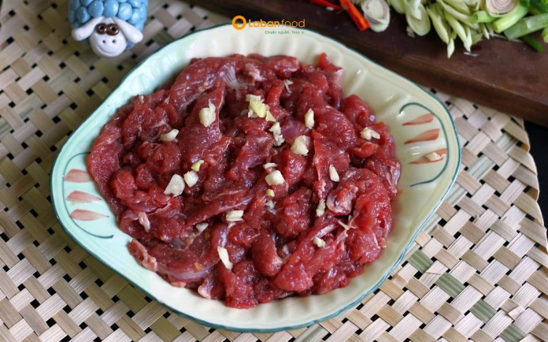 thịt bò phần nào xào mềm