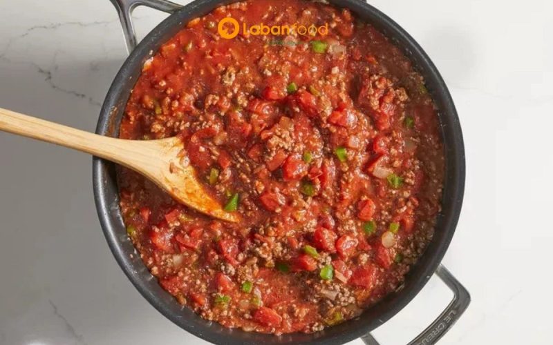 thịt bò xay sốt cà chua