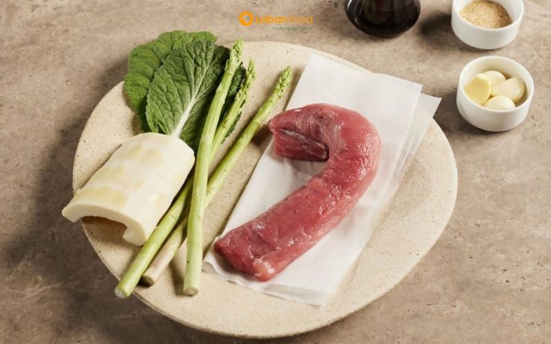 thịt thăn lợn áp chảo