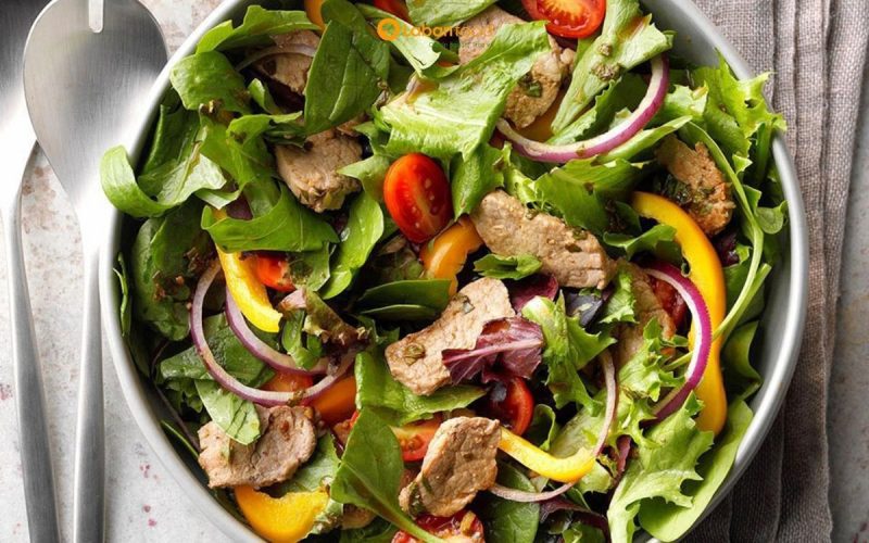 thịt thăn heo áp chảo