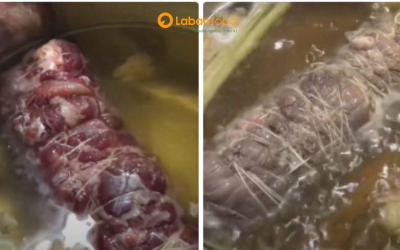 bắp trâu luộc mắm