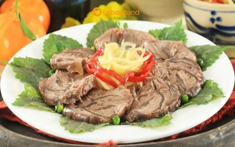 bắp trâu luộc mắm