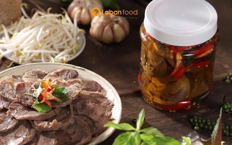 bắp trâu luộc mắm