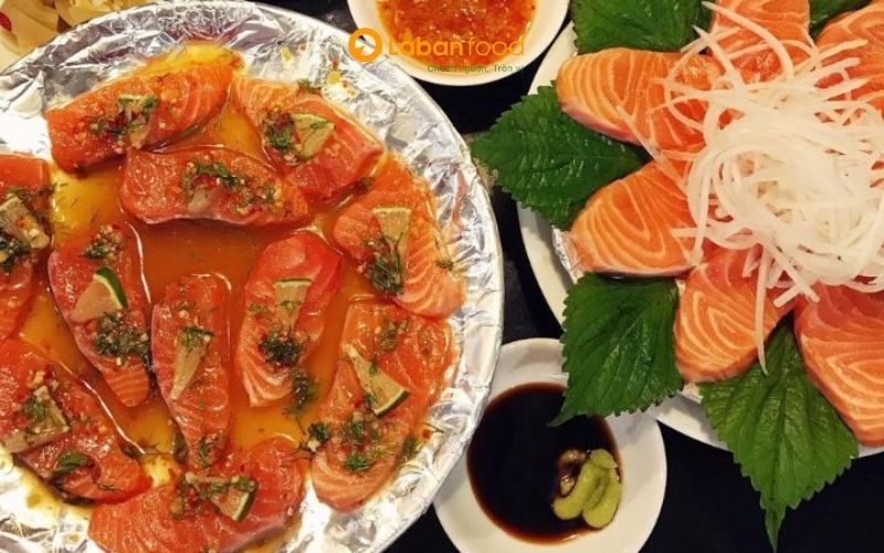 cá hồi phi lê nướng​