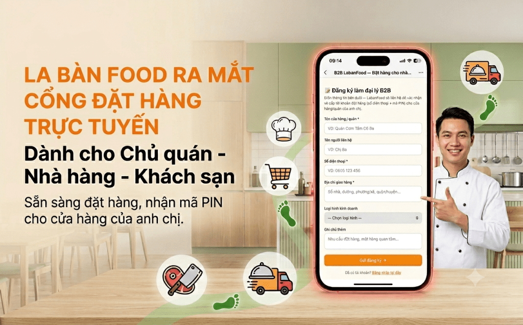 La Bàn Food chính thức ra mắt cổng đặt hàng trực tuyến B2B