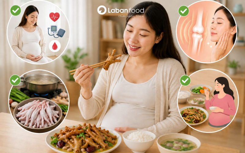 bầu ăn chân gà được không