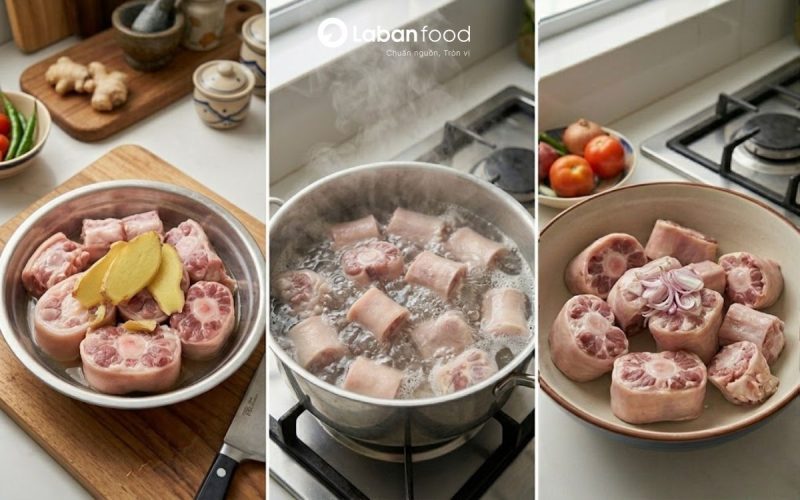 đuôi trâu hầm đu đủ