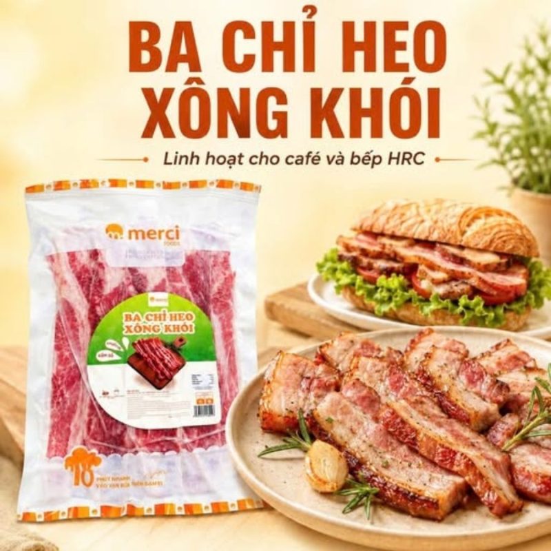 Ba chỉ heo xông Merci 500g