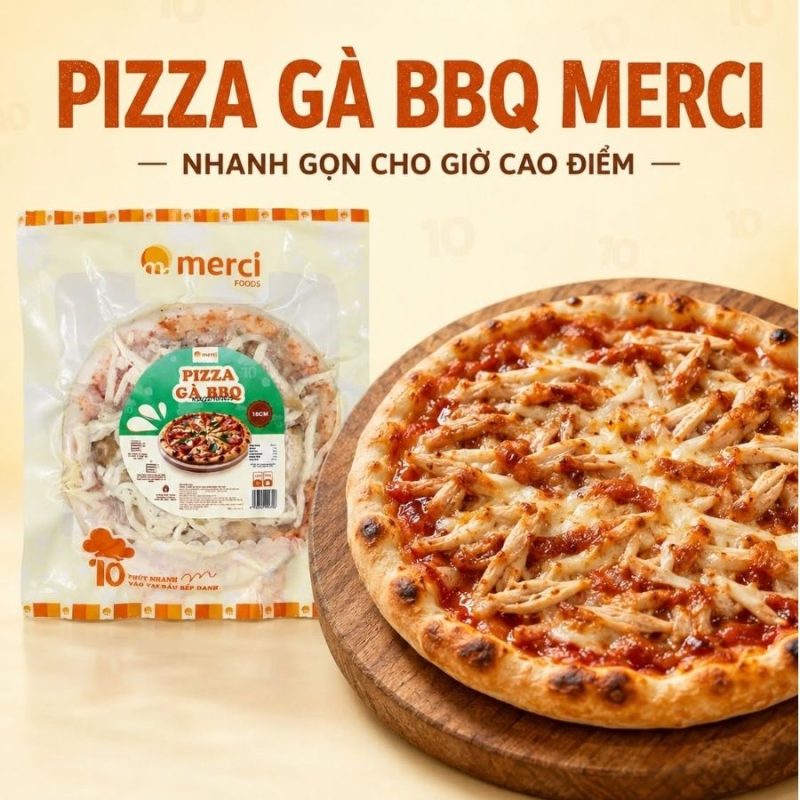 Pizza Gà size 14cm Merci 160g