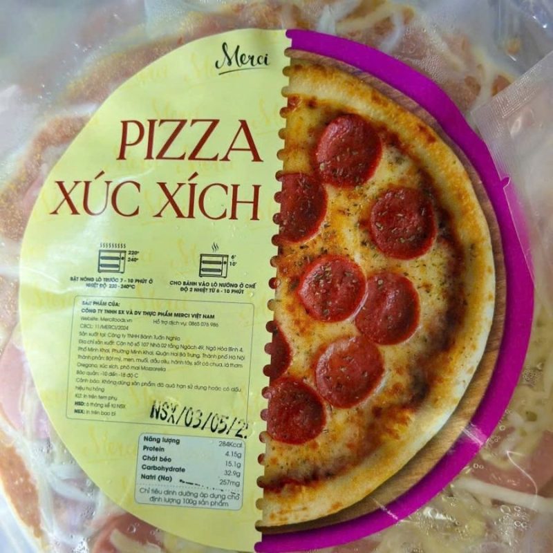 pizza-xuc-xich-merci Pizza Xúc Xích size 14cm Merci 160g